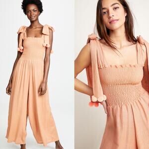 SUNDRESS Pippa Smocked Pom Pom Jumpsuit